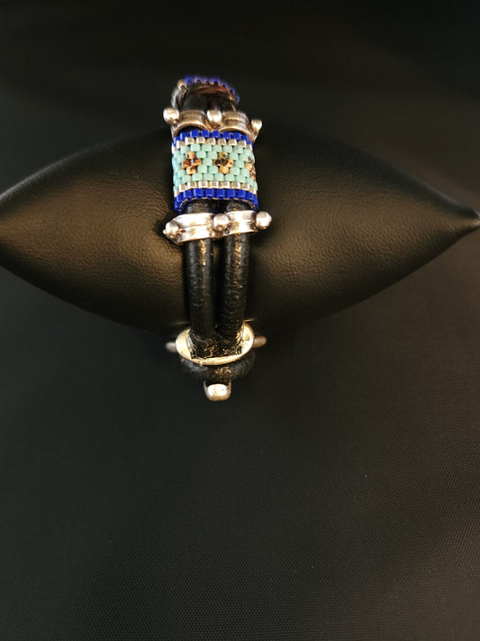 Leather Bracelet - Diamond