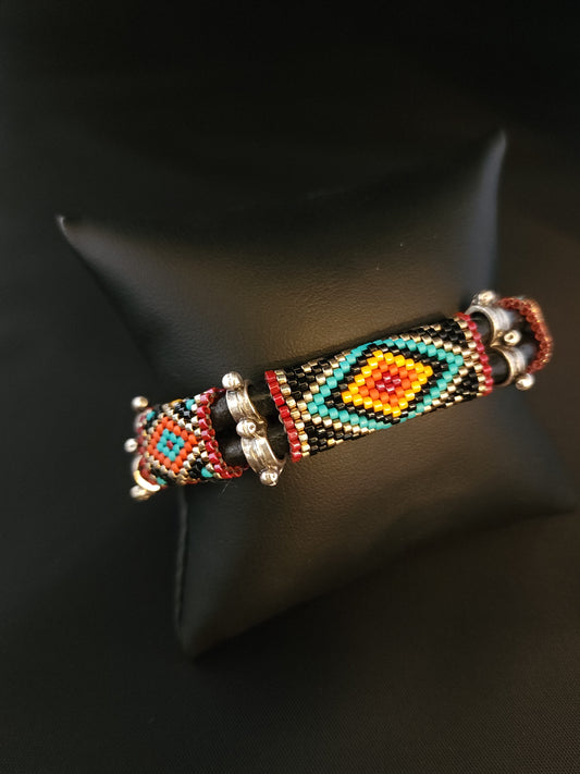 Leather Bracelet - Diamond