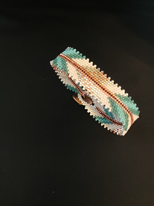 Feather Bracelet - Copper & Turquoise