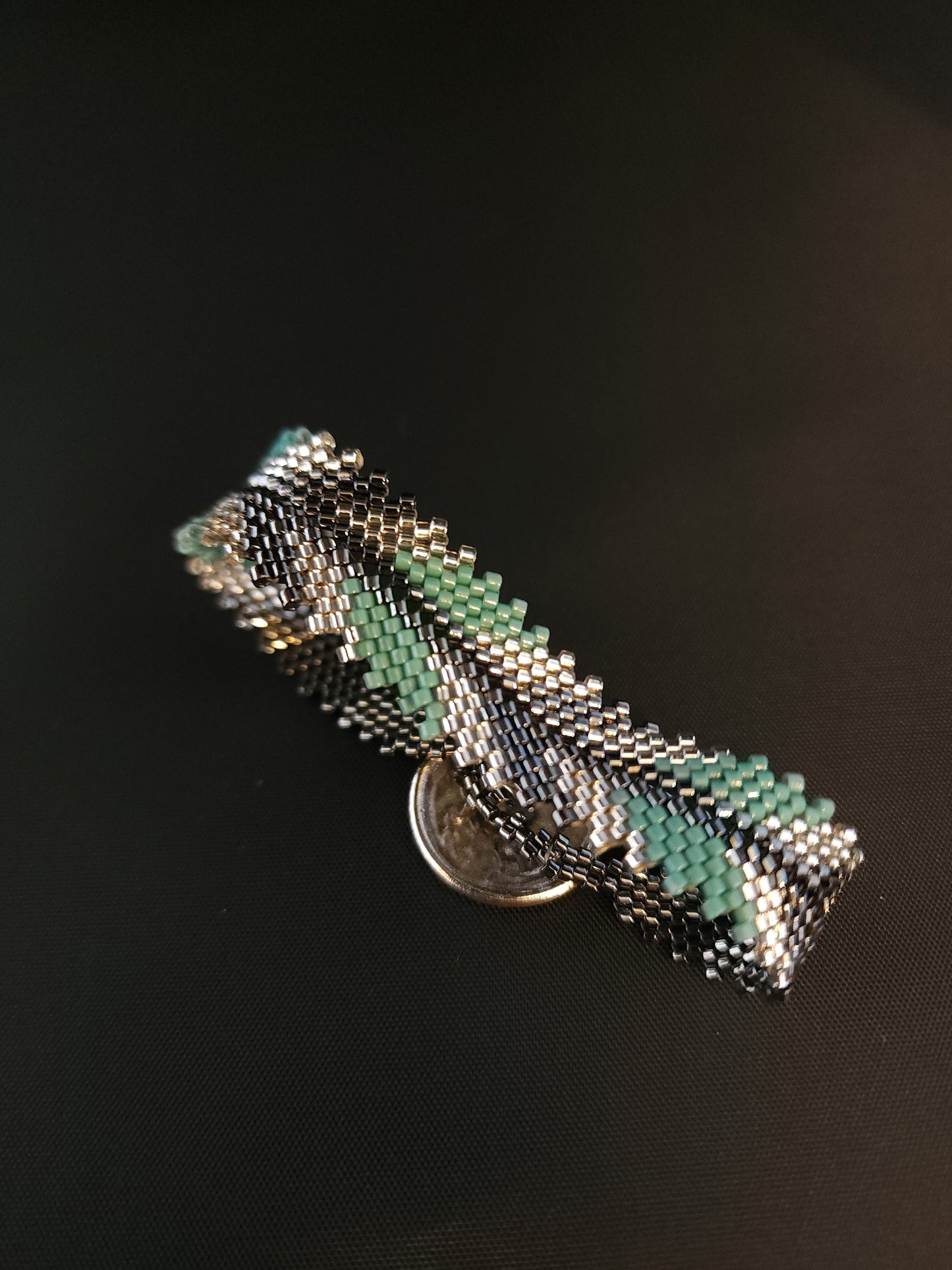 Feather Bracelet - Silver & Turquoise