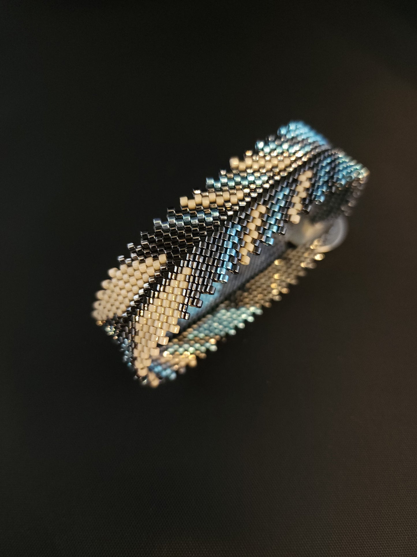 Feather Bracelet - Metallic Turquoise