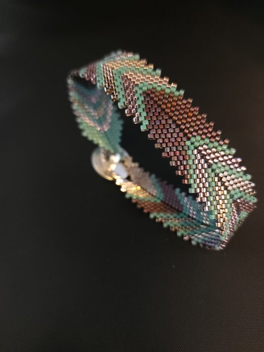 Feather Bracelet - Purple & Turquoise