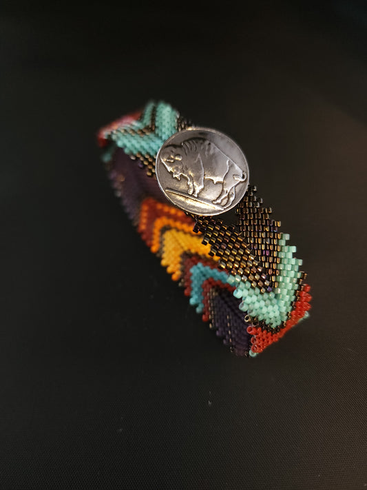 Feather Bracelet - Mexican Serape