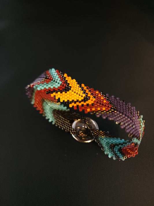 Feather Bracelet - Mexican Serape