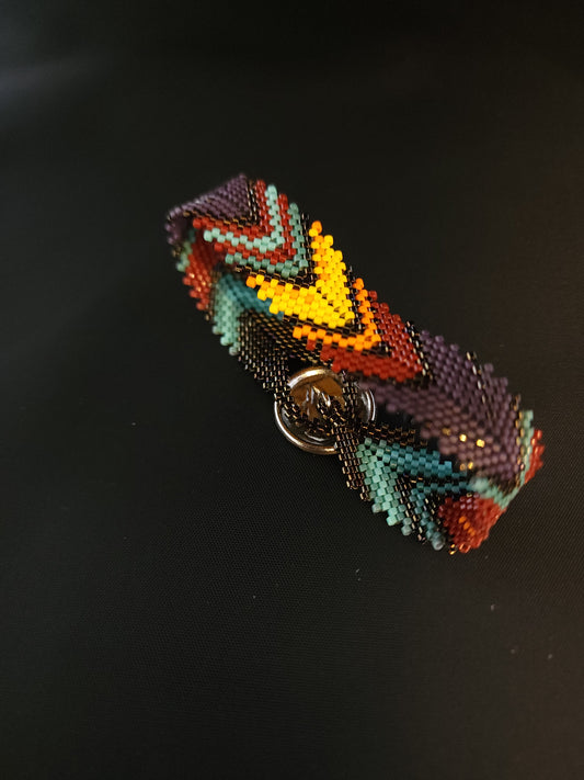 Feather Bracelet - Mexican Serape