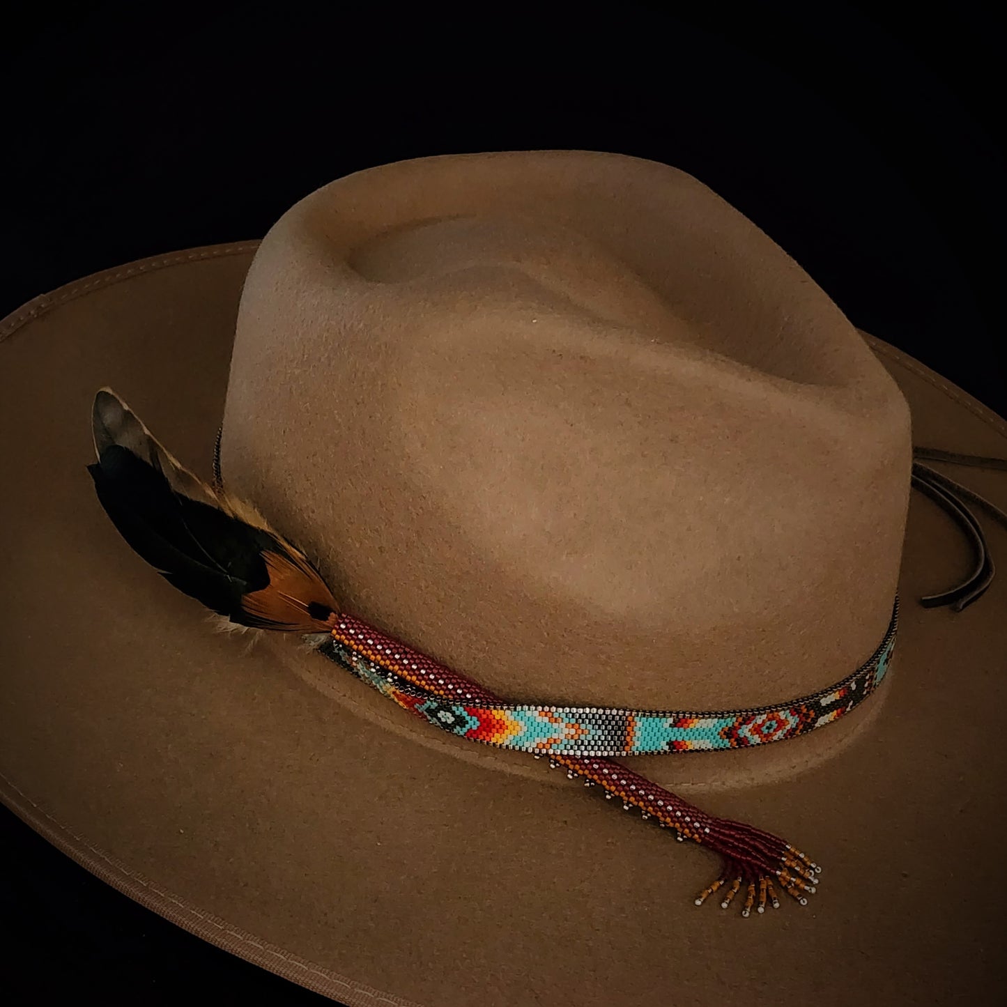 Feather Holder - Sienna & Ox Blood