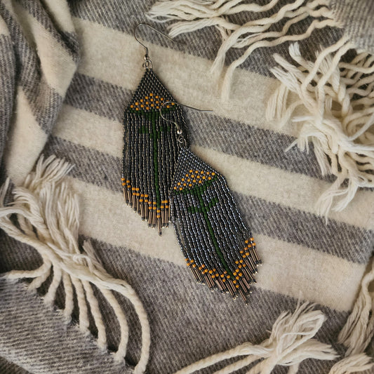 Yellow Flower on Gunmetal