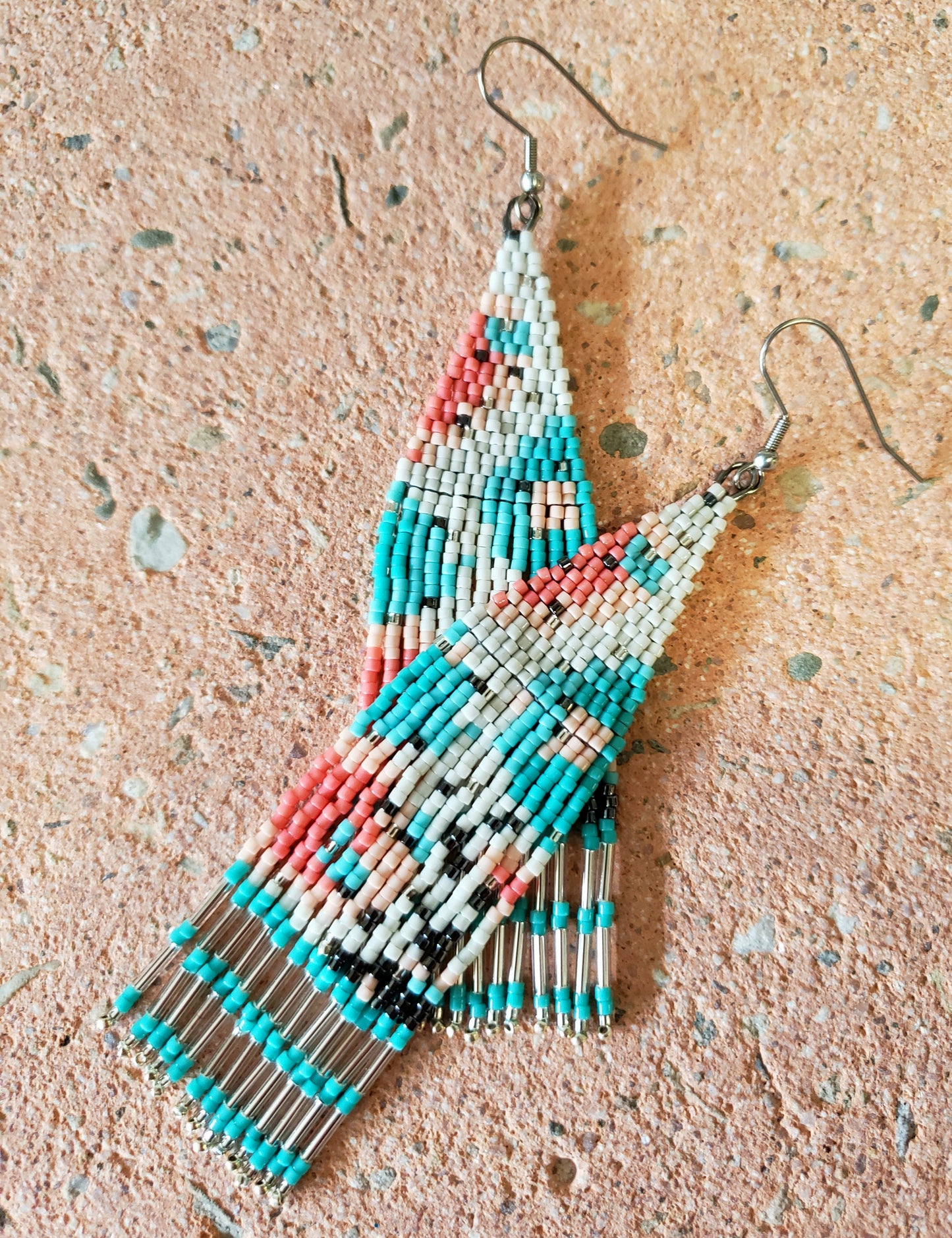 Turquoise and Coral Floral