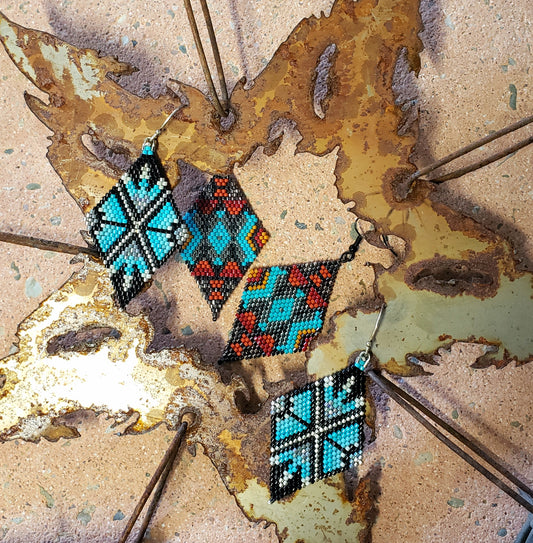 Black & Turquoise Diamonds