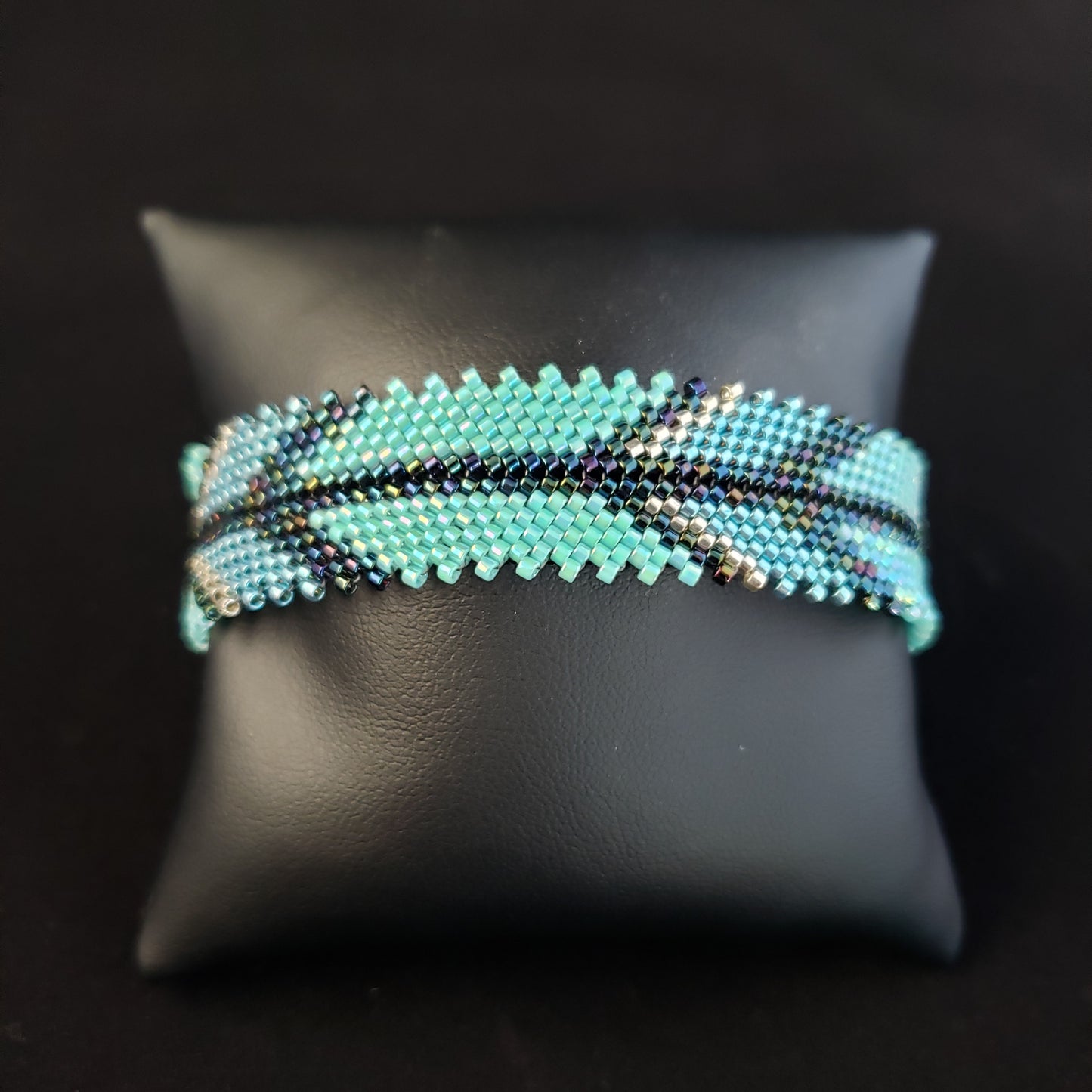 Turquoise & Metallic Feather