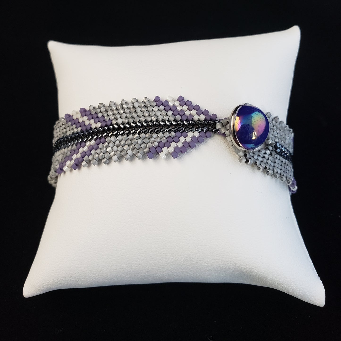 Matte Grey & Lavender Feather