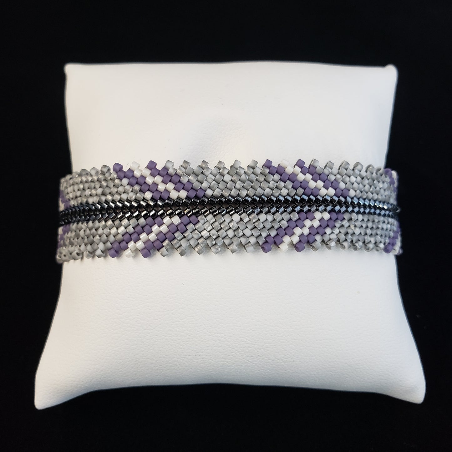 Matte Grey & Lavender Feather