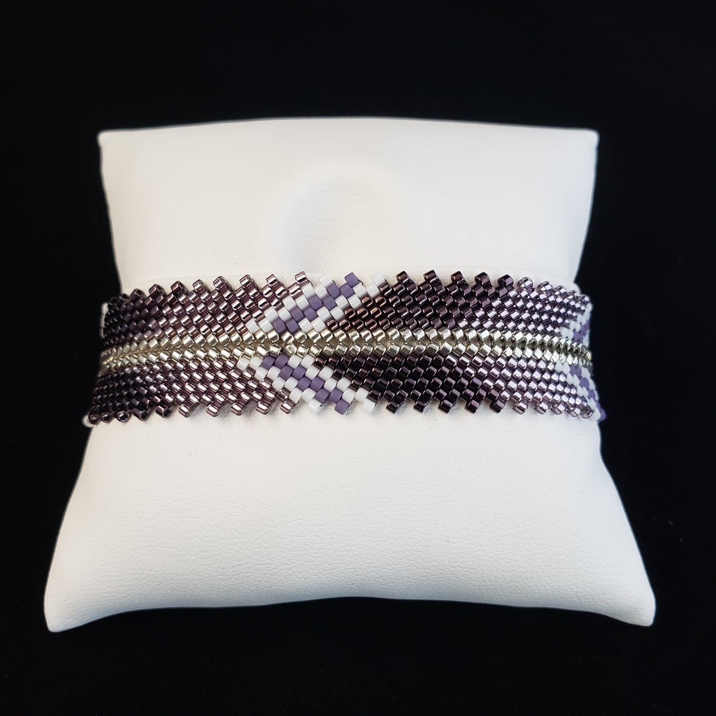 Purple Metallic & Heart Feather