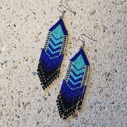 Skies of Turquoise & Blue Chevrons