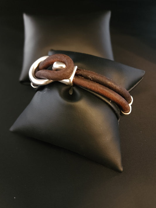 Leather Bracelet - Flag