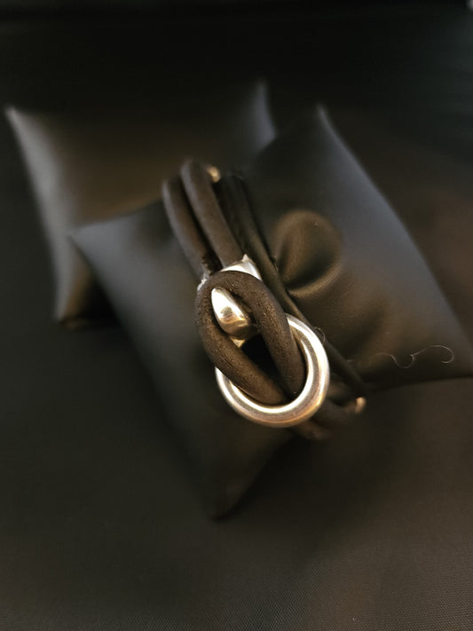 Leather Bracelet - Wings Picasso Red