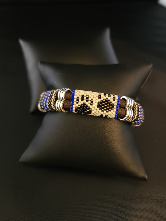 Leather Bracelet - Bear Paw Prints