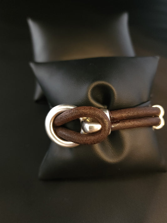 Leather Bracelet - Bear Paw Prints