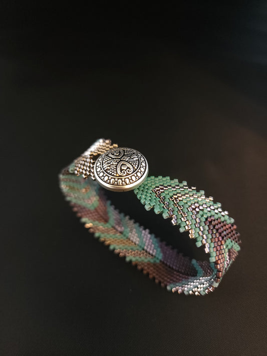 Feather Bracelet - Purple & Turquoise