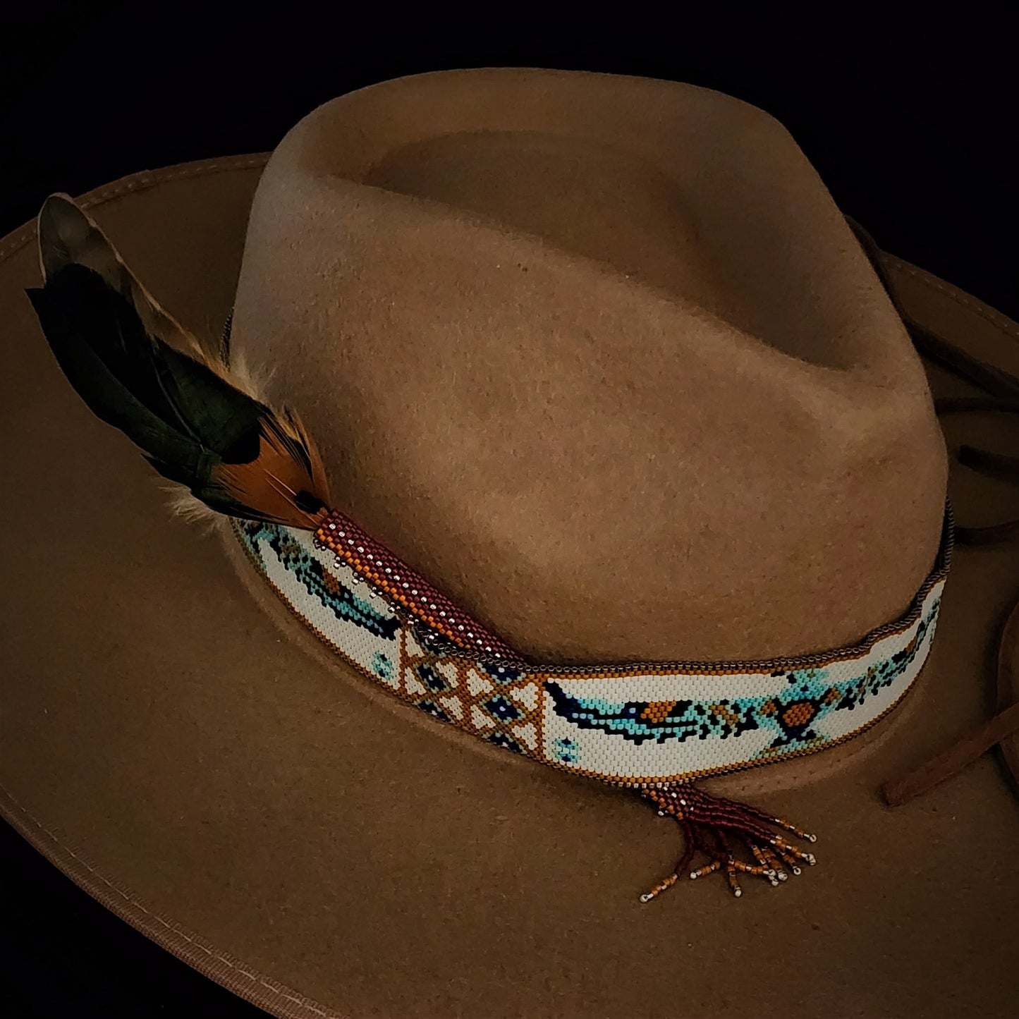 Feather Holder - Sienna & Ox Blood