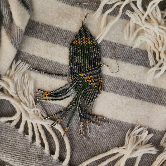 Yellow Flower on Gunmetal