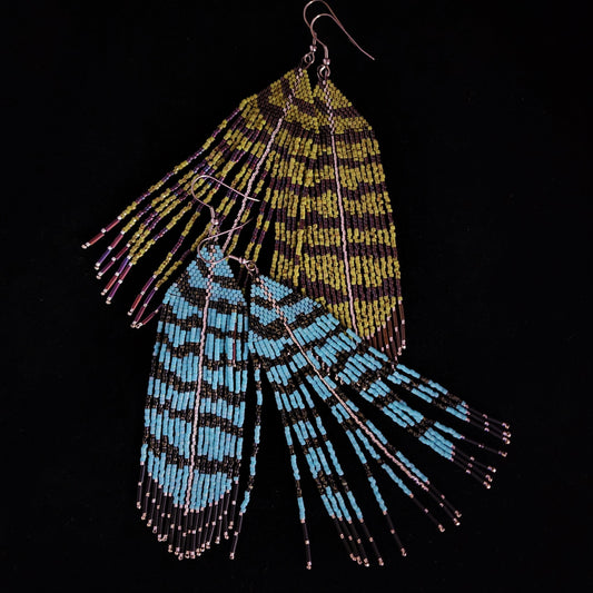 Chartreuse & Purple Feather