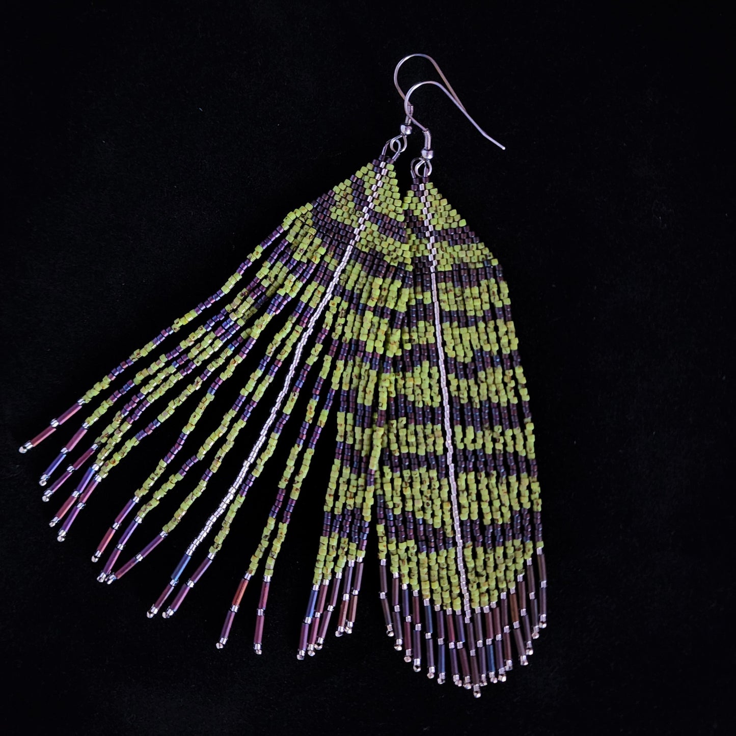 Chartreuse & Purple Feather
