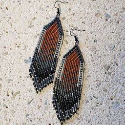 Gunmetal Grey & Sienna Chevrons