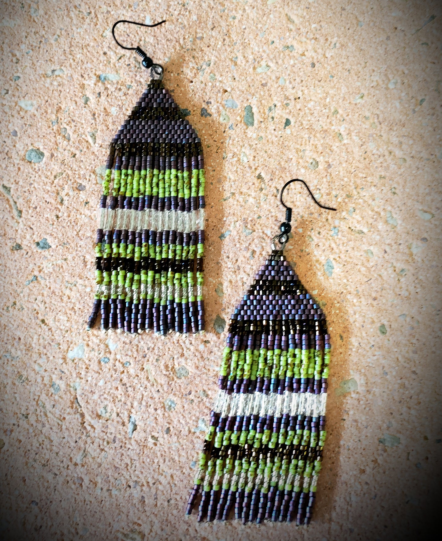 Stripes of Picasso Chartreuse & Purple