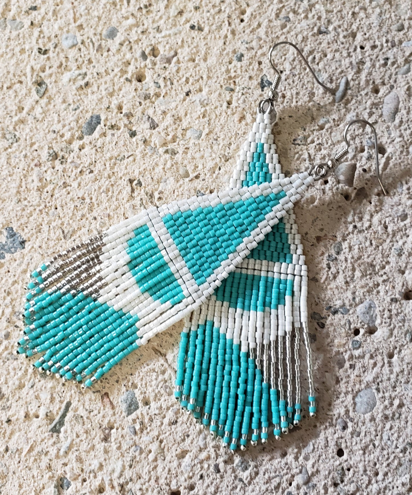 Geometric Turquoise & White