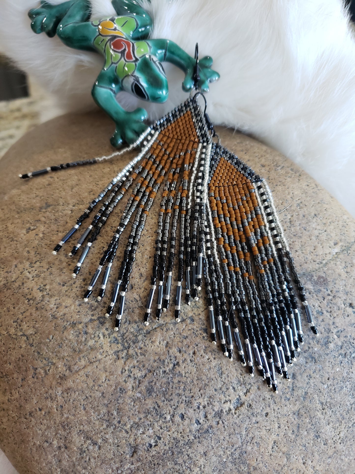 Gunmetal Grey & Sienna Chevrons