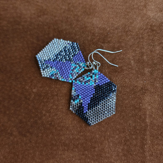 Purple Abstract Octagons