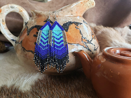 Skies of Turquoise & Blue Chevrons