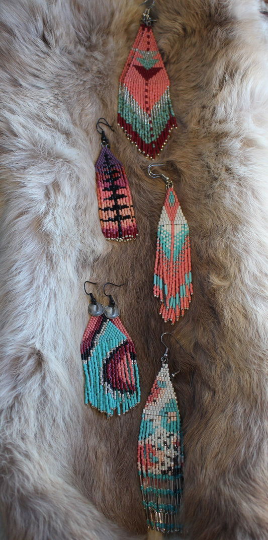 Salmon Pink & Turquoise Arrows