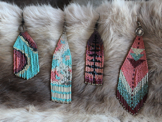 Salmon Pink & Turquoise Arrows