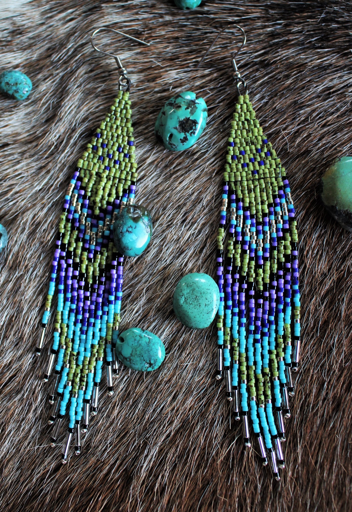 Turquoise, Chartreuse & Purple Chevrons