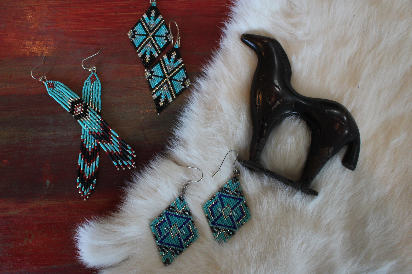 Black & Turquoise Diamonds